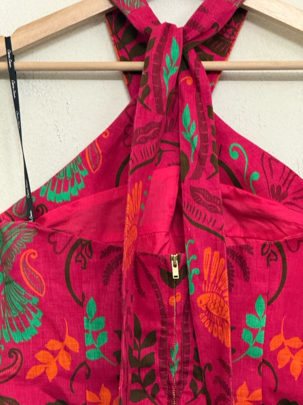 NWT Cara Cara Perla Halter Tropical Mini Dress Sanibel Island Pink Size 8 - Picture 10 of 16